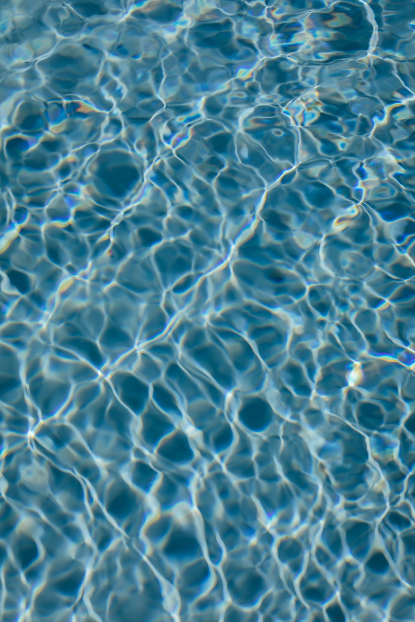 Sunlight on the surface of the private pool